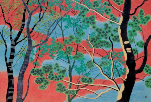 小野竹喬筆風景の図額　肉筆 小野竹喬筆風景の図額 肉筆 - メルカリ